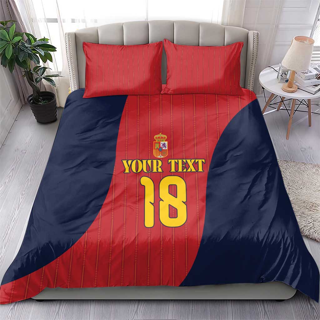 Custom Spain Football Bedding Set La Roja National Pride