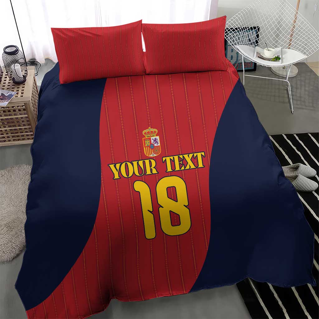 Custom Spain Football Bedding Set La Roja National Pride