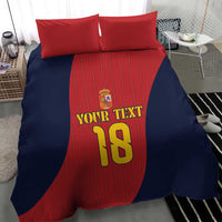 Custom Spain Football Bedding Set La Roja National Pride
