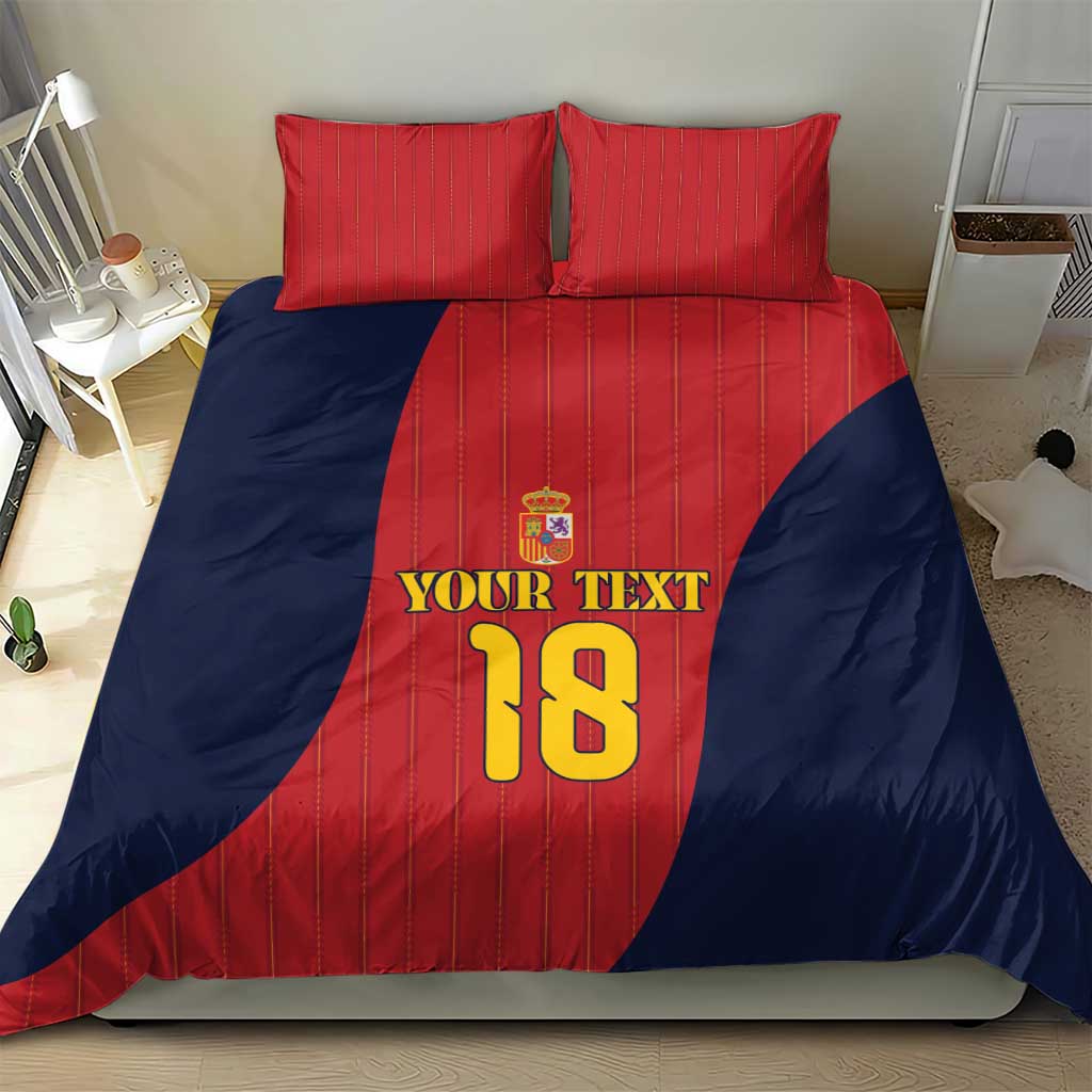 Custom Spain Football Bedding Set La Roja National Pride