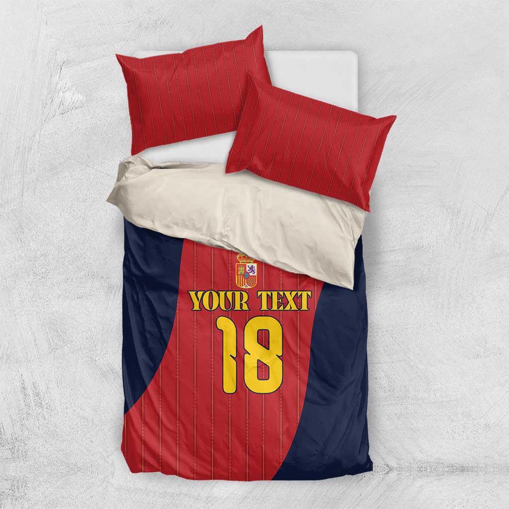 Custom Spain Football Bedding Set La Roja National Pride