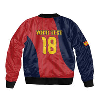 Custom Spain Football Bomber Jacket La Roja National Pride