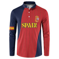 Custom Spain Football Button Sweatshirt La Roja National Pride
