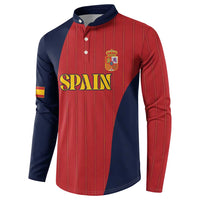 Custom Spain Football Button Sweatshirt La Roja National Pride
