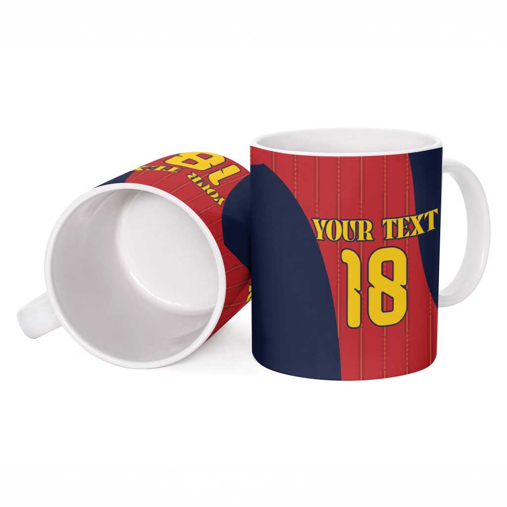 Custom Spain Football Ceramic Mug La Roja National Pride