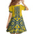 Blue Ukraine Folk Patterns Family Matching Summer Maxi Dress and Hawaiian Shirt Simple Style