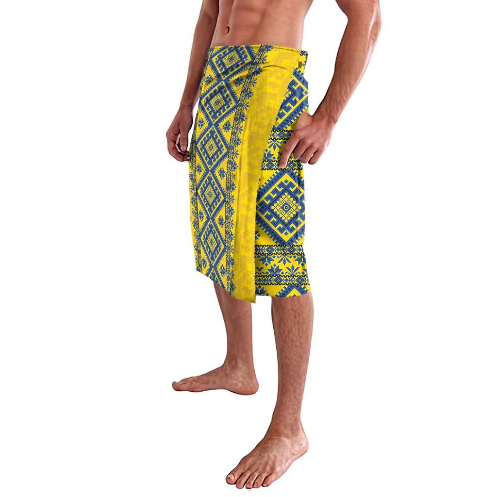 Blue Ukraine Folk Patterns Lavalava Simple Style
