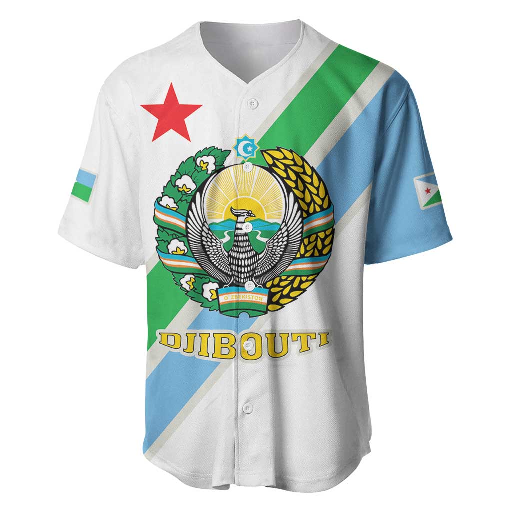 Djibouti Coat Of Arms Baseball Jersey With Flag Style - Wonder Print Shop