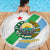 Djibouti Coat Of Arms Beach Blanket With Flag Style - Wonder Print Shop