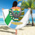 Djibouti Coat Of Arms Beach Blanket With Flag Style - Wonder Print Shop