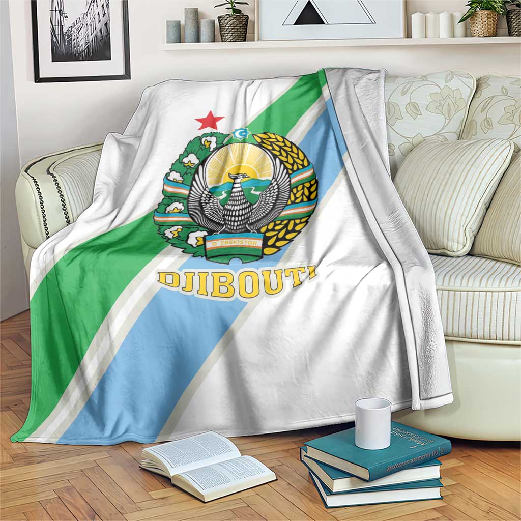 Djibouti Coat Of Arms Blanket With Flag Style