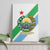 Djibouti Coat Of Arms Canvas Wall Art With Flag Style - Wonder Print Shop