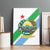 Djibouti Coat Of Arms Canvas Wall Art With Flag Style - Wonder Print Shop