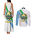 Djibouti Coat Of Arms Couples Matching Tank Maxi Dress and Long Sleeve Button Shirt With Flag Style - Wonder Print Shop