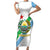 Djibouti Coat Of Arms Family Matching Short Sleeve Bodycon Dress and Hawaiian Shirt With Flag Style - Wonder Print Shop