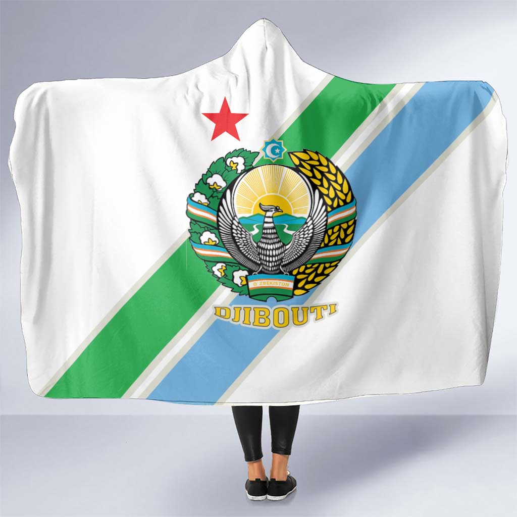 Djibouti Coat Of Arms Hooded Blanket With Flag Style