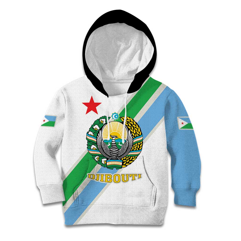 Djibouti Coat Of Arms Kid Hoodie With Flag Style - Wonder Print Shop