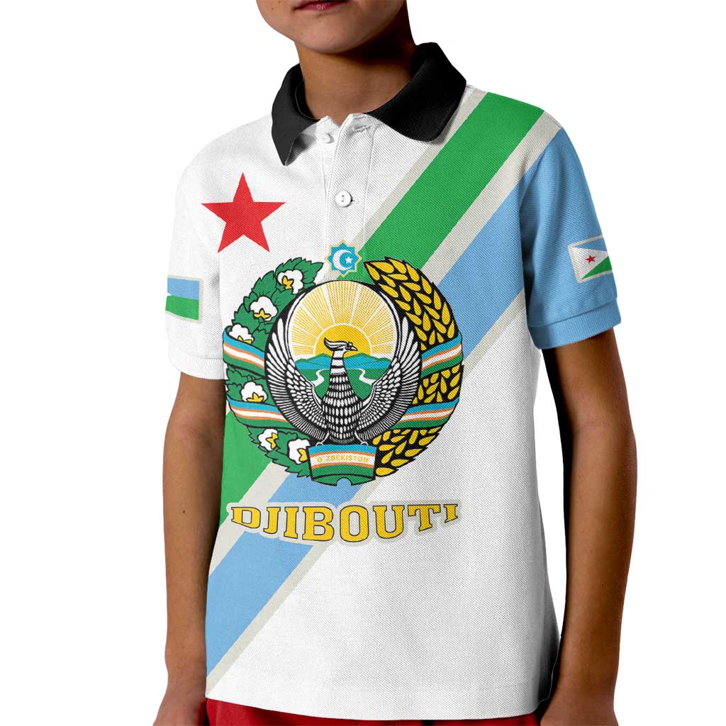 Djibouti Coat Of Arms Kid Polo Shirt With Flag Style - Wonder Print Shop