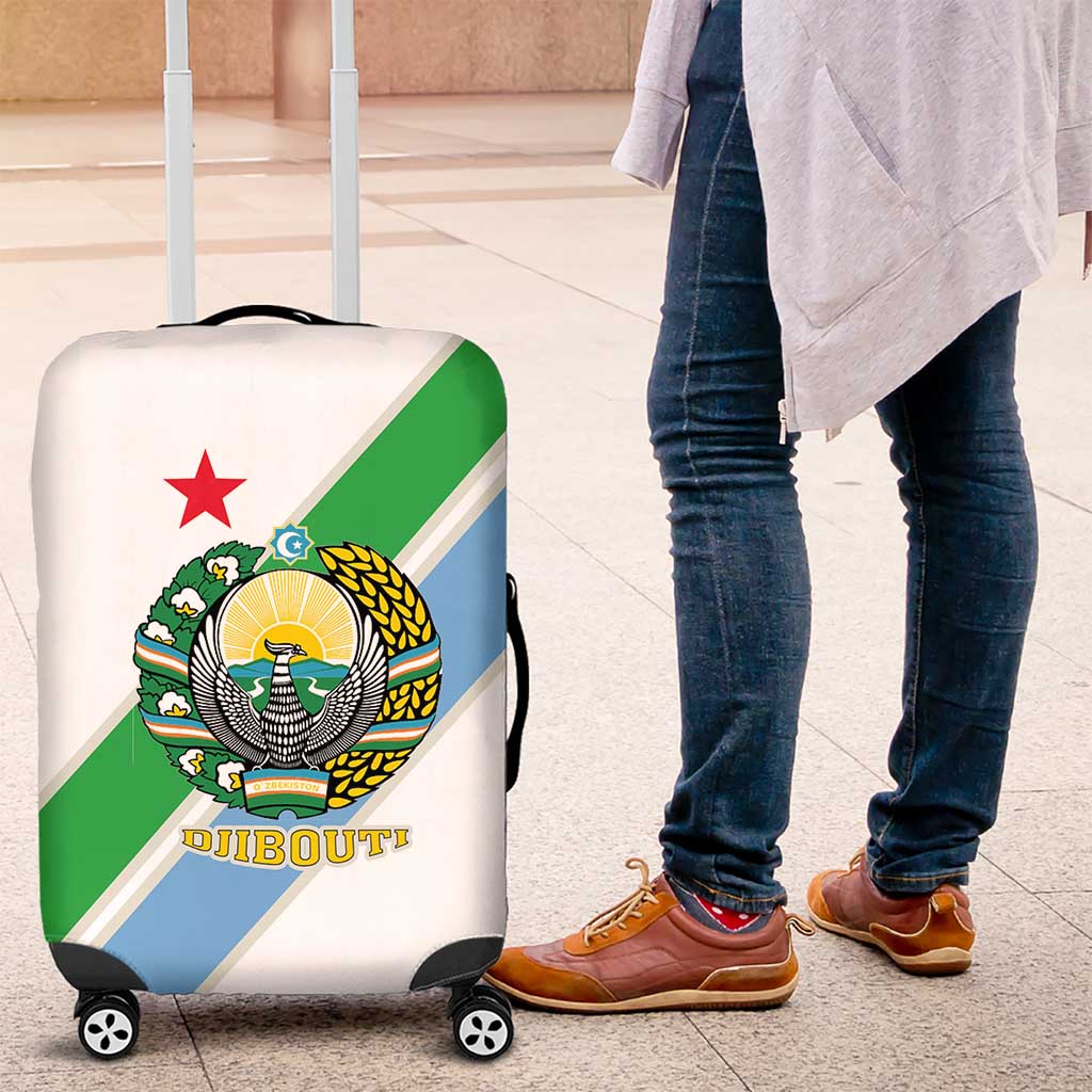 Djibouti Coat Of Arms Luggage Cover With Flag Style - Wonder Print Shop