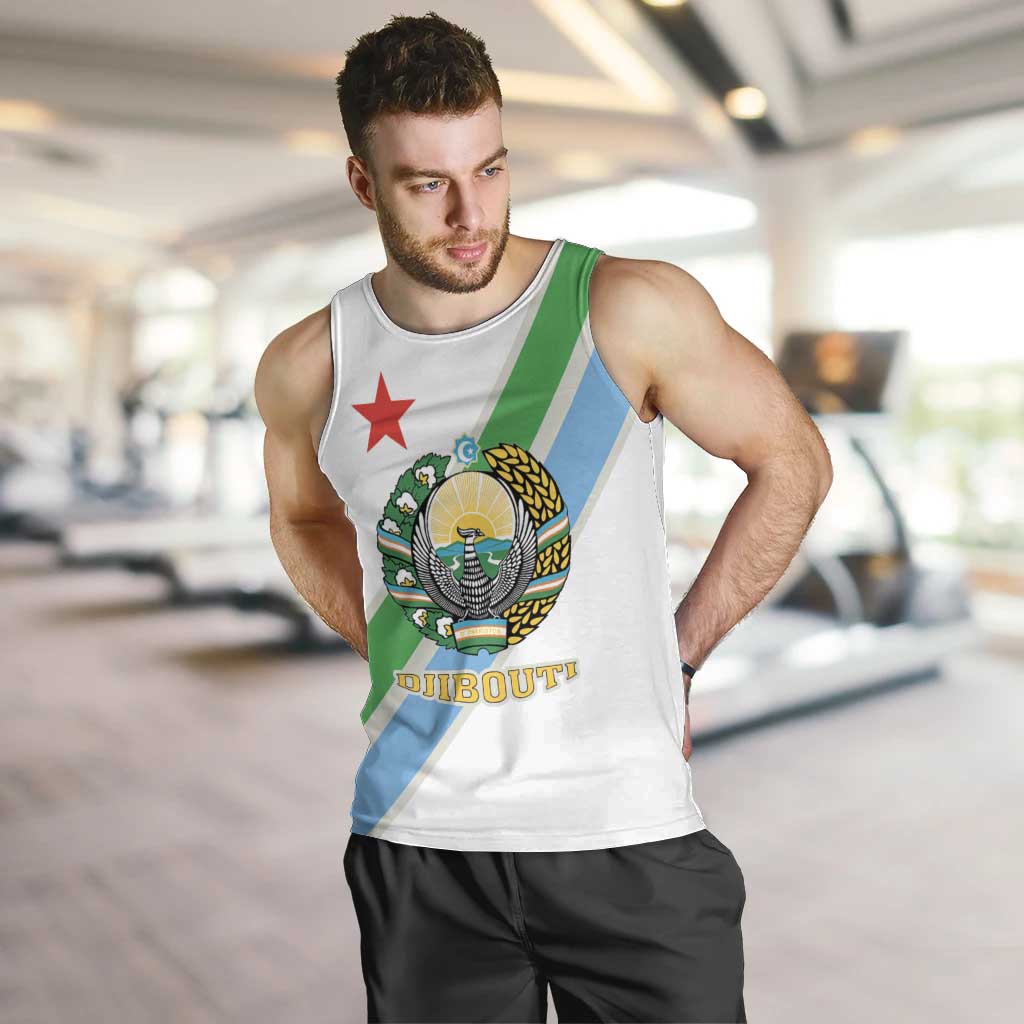 Djibouti Coat Of Arms Men Tank Top With Flag Style - Wonder Print Shop