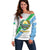 Djibouti Coat Of Arms Off Shoulder Sweater With Flag Style - Wonder Print Shop