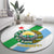 Djibouti Coat Of Arms Round Carpet With Flag Style