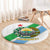 Djibouti Coat Of Arms Round Carpet With Flag Style