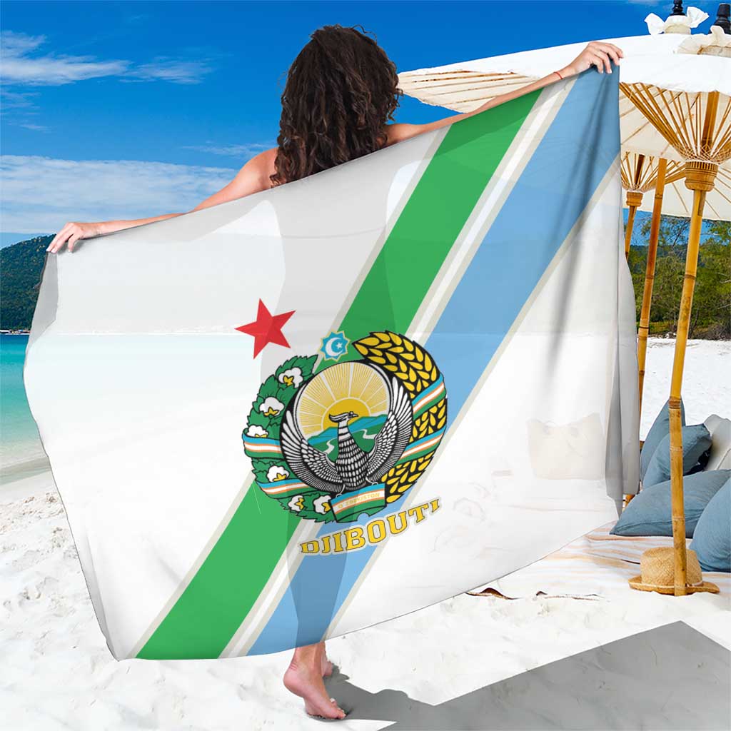 Djibouti Coat Of Arms Sarong With Flag Style - Wonder Print Shop