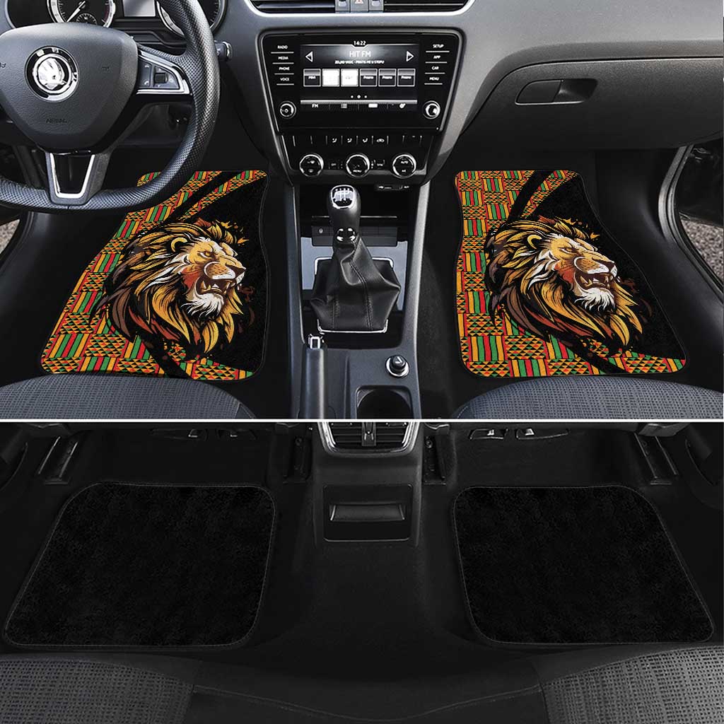 Ethiopia Car Mats Ethiopian Lion Style Pattern - Wonder Print Shop