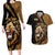 Ethiopia Couples Matching Long Sleeve Bodycon Dress and Hawaiian Shirt Ethiopian Lion Style Pattern - Wonder Print Shop