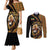 Ethiopia Couples Matching Mermaid Dress and Long Sleeve Button Shirt Ethiopian Lion Style Pattern