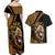 Ethiopia Couples Matching Off Shoulder Maxi Dress and Hawaiian Shirt Ethiopian Lion Style Pattern