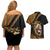 Ethiopia Couples Matching Off Shoulder Short Dress and Hawaiian Shirt Ethiopian Lion Style Pattern