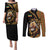 Ethiopia Couples Matching Puletasi and Long Sleeve Button Shirt Ethiopian Lion Style Pattern - Wonder Print Shop