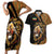 Ethiopia Couples Matching Short Sleeve Bodycon Dress and Hawaiian Shirt Ethiopian Lion Style Pattern - Wonder Print Shop