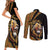 Ethiopia Couples Matching Short Sleeve Bodycon Dress and Long Sleeve Button Shirt Ethiopian Lion Style Pattern