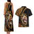 Ethiopia Couples Matching Tank Maxi Dress and Hawaiian Shirt Ethiopian Lion Style Pattern