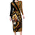 Ethiopia Family Matching Long Sleeve Bodycon Dress and Hawaiian Shirt Ethiopian Lion Style Pattern