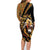 Ethiopia Family Matching Long Sleeve Bodycon Dress and Hawaiian Shirt Ethiopian Lion Style Pattern