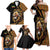 Ethiopia Family Matching Off Shoulder Maxi Dress and Hawaiian Shirt Ethiopian Lion Style Pattern