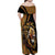 Ethiopia Family Matching Off Shoulder Maxi Dress and Hawaiian Shirt Ethiopian Lion Style Pattern