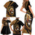 Ethiopia Family Matching Short Sleeve Bodycon Dress and Hawaiian Shirt Ethiopian Lion Style Pattern