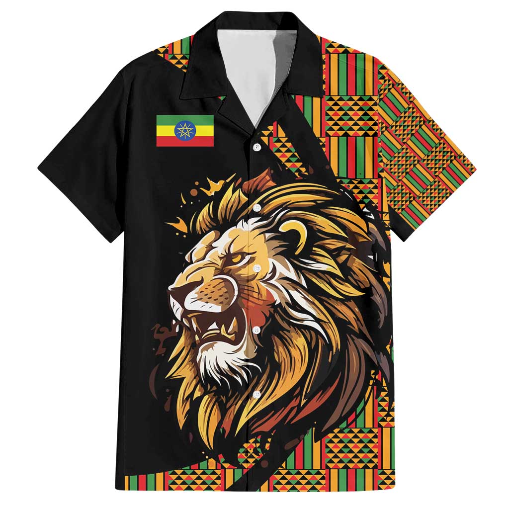 Ethiopia Hawaiian Shirt Ethiopian Lion Style Pattern