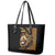 Ethiopia Leather Tote Bag Ethiopian Lion Style Pattern - Wonder Print Shop