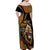 Ethiopia Off Shoulder Maxi Dress Ethiopian Lion Style Pattern