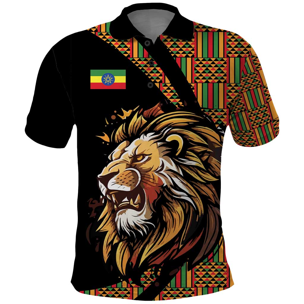 Ethiopia Polo Shirt Ethiopian Lion Style Pattern