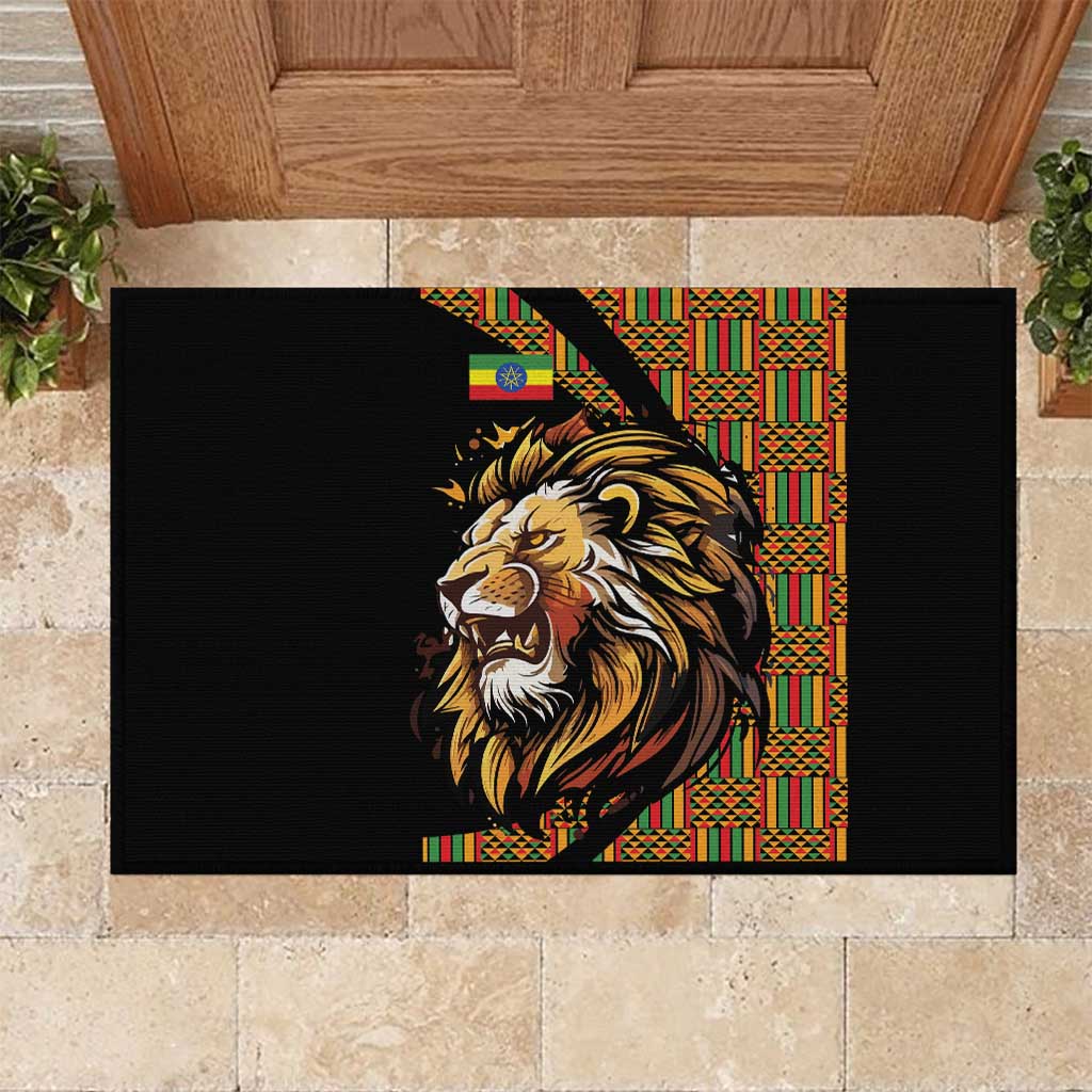 Ethiopia Rubber Doormat Ethiopian Lion Style Pattern