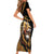 Ethiopia Short Sleeve Bodycon Dress Ethiopian Lion Style Pattern