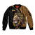 Ethiopia Sleeve Zip Bomber Jacket Ethiopian Lion Style Pattern