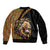 Ethiopia Sleeve Zip Bomber Jacket Ethiopian Lion Style Pattern